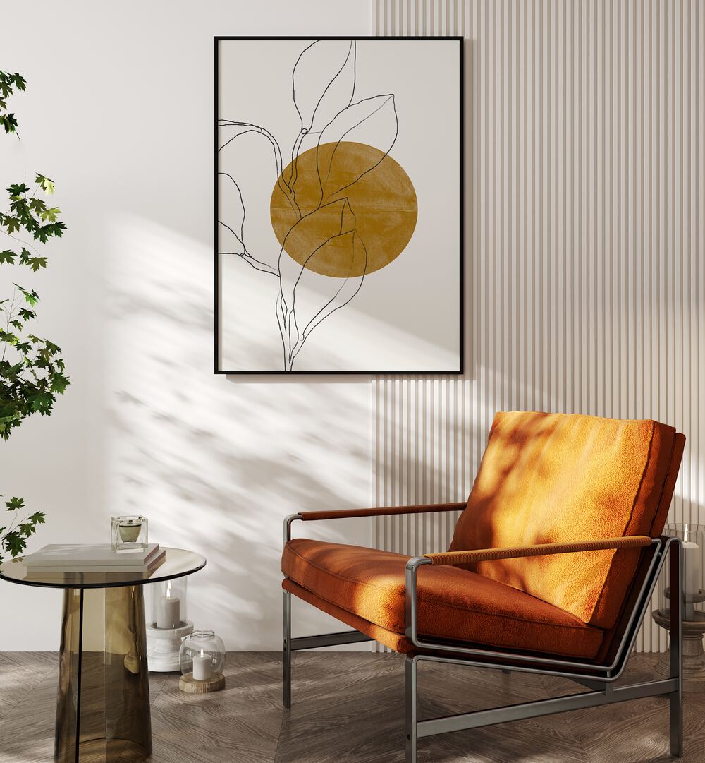 Brighten your space with FLOWER AND SUN, BOHO ART PAINTINGS from MIUUS Studio, showcasing elegant abstract designs.