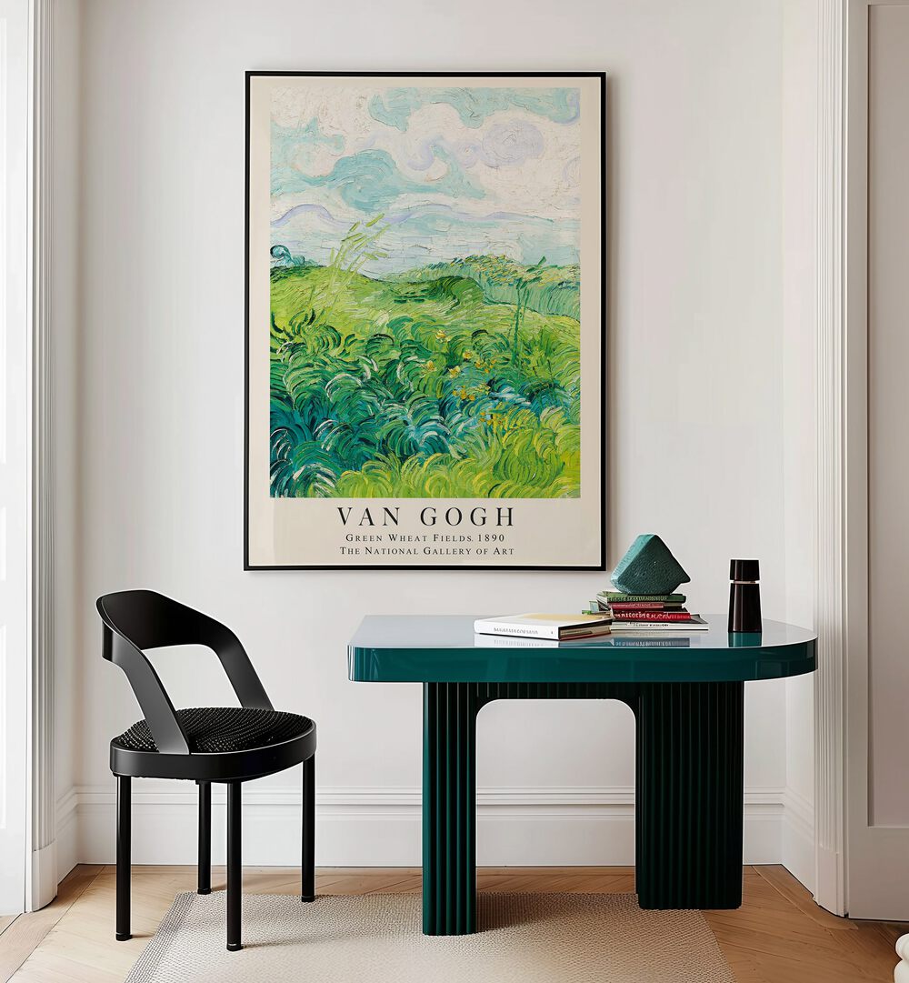 HARMONY IN GREEN: VAN GOGH'S GREEN WHEAT FIELDS 1890 , VINTAGE PAINTINGS