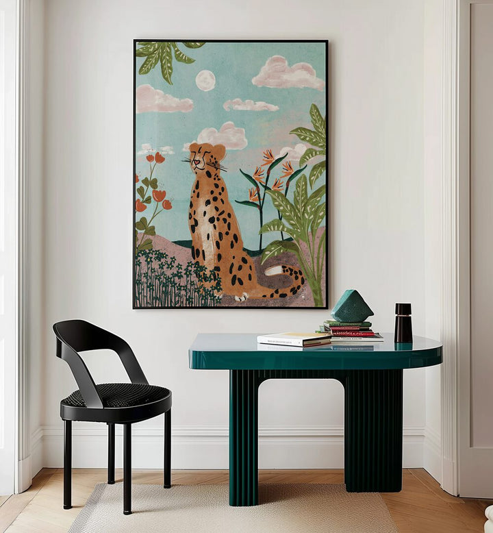 Stunning LEOPARD IN JUNGLE, ANIMAL PAINTINGS capturing wildlife beauty, perfect for enriching your home decor.