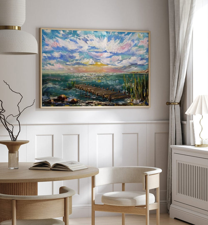 Vibrant Happy Day Landscape Paintings brighten your space with serene nature and uplifting colors, perfect for home decor.