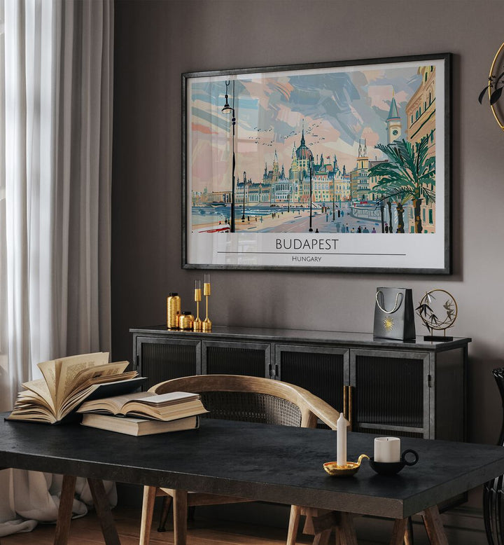 Stylish wall art featuring BUDAPEST CAPITAL CITY - HUNGARY, TRAVEL POSTERS, perfect for travel enthusiasts.