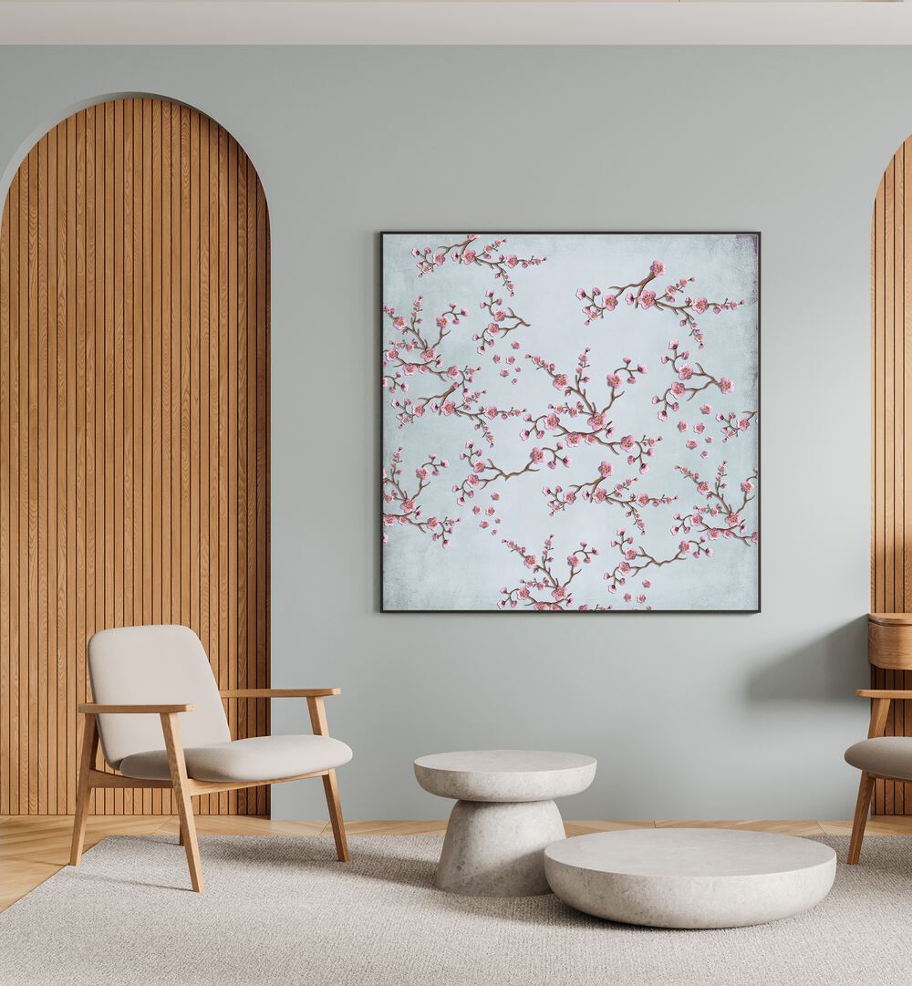 Stunning CHERRY BLOSSOM PINK FLOWERS, FLORAL FLOWER PAINTINGS enhance any room with elegant floral designs.