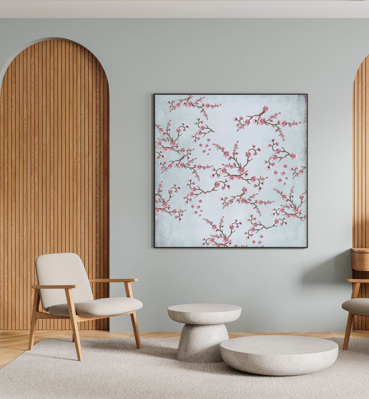 Stunning CHERRY BLOSSOM PINK FLOWERS, FLORAL FLOWER PAINTINGS enhance any room with elegant floral designs.