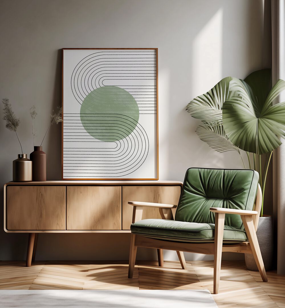 SAGE GREEN BALANCE NO.1, BOHO ART PAINTINGS add tranquility and style to any living space with their serene design.