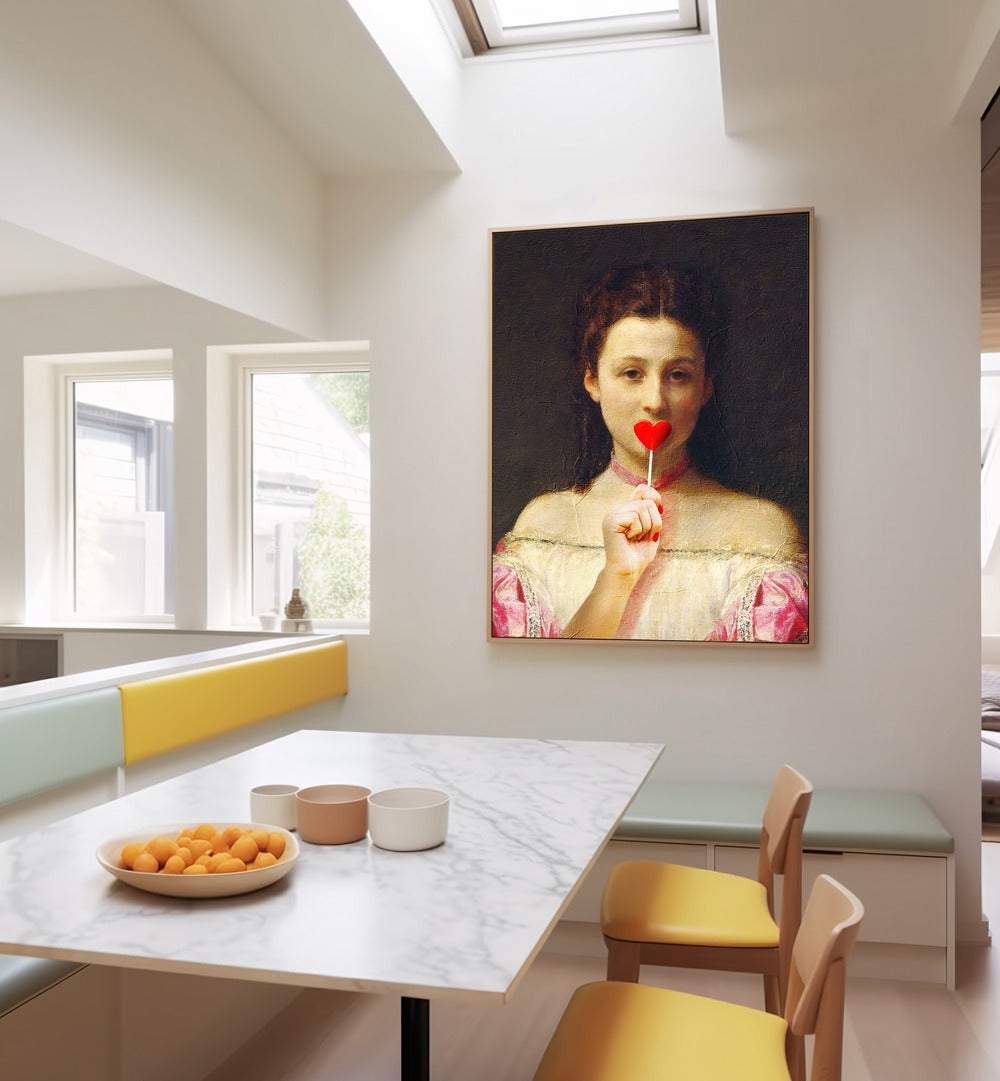 Whimsical LOLLIPOP GIRL, ALTERED ART PRINTS by Dikhotomy enhances modern decor with creativity and charm.
