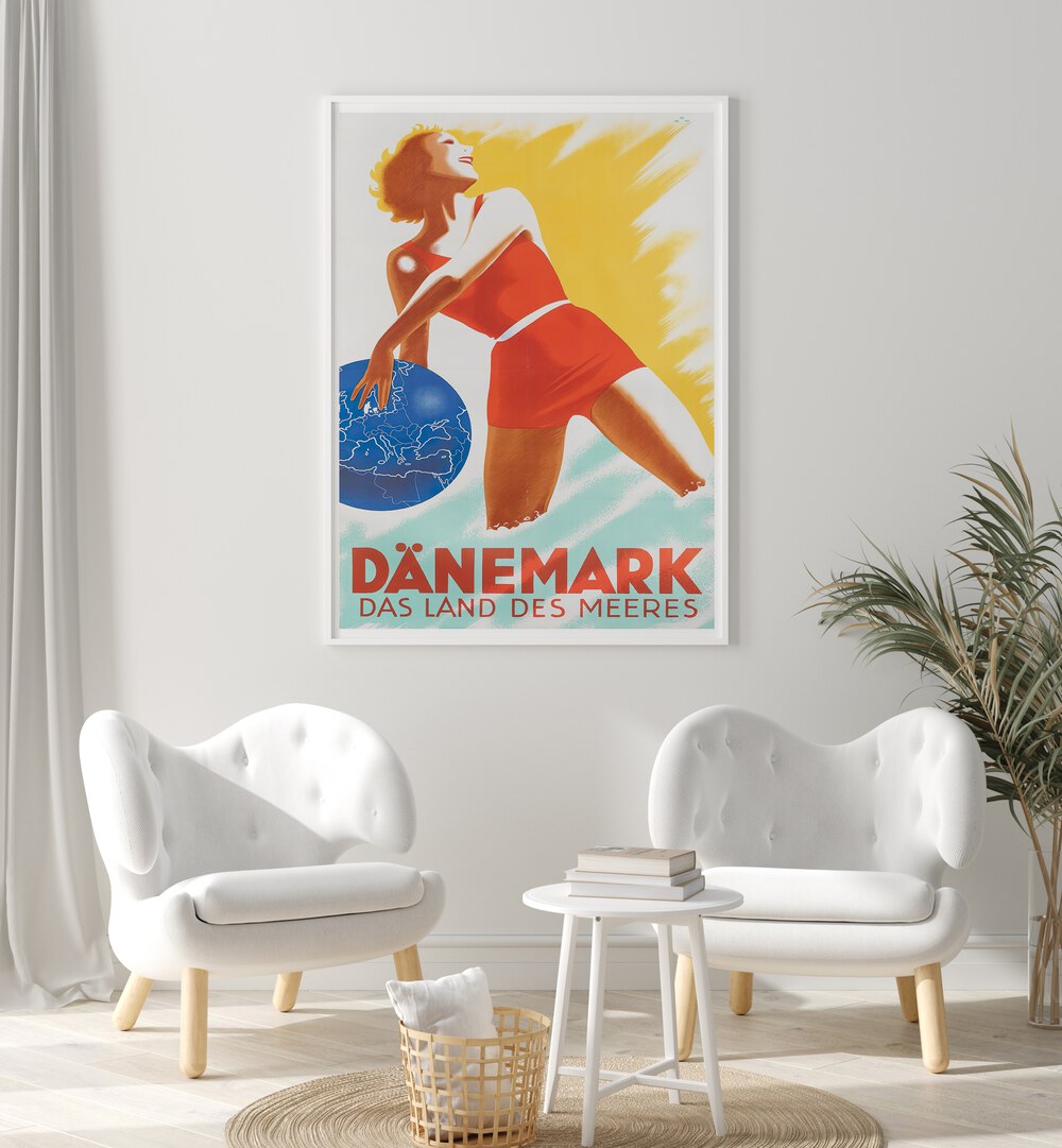 DANEMARK, VINTAGE TRAVEL POSTERS showcase Denmark's charm, perfect for enhancing your nostalgic home decor.