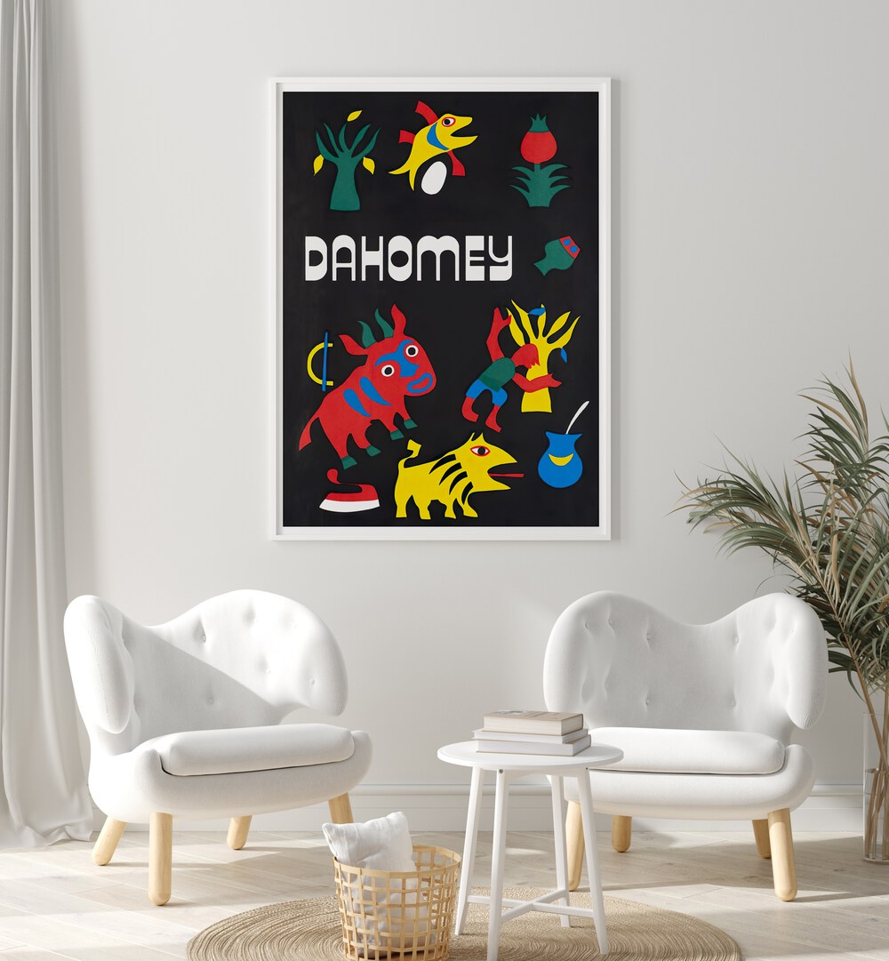 Bright and colorful DAHOMEY Vintage Travel Posters enhance any space with a touch of nostalgia and adventure.