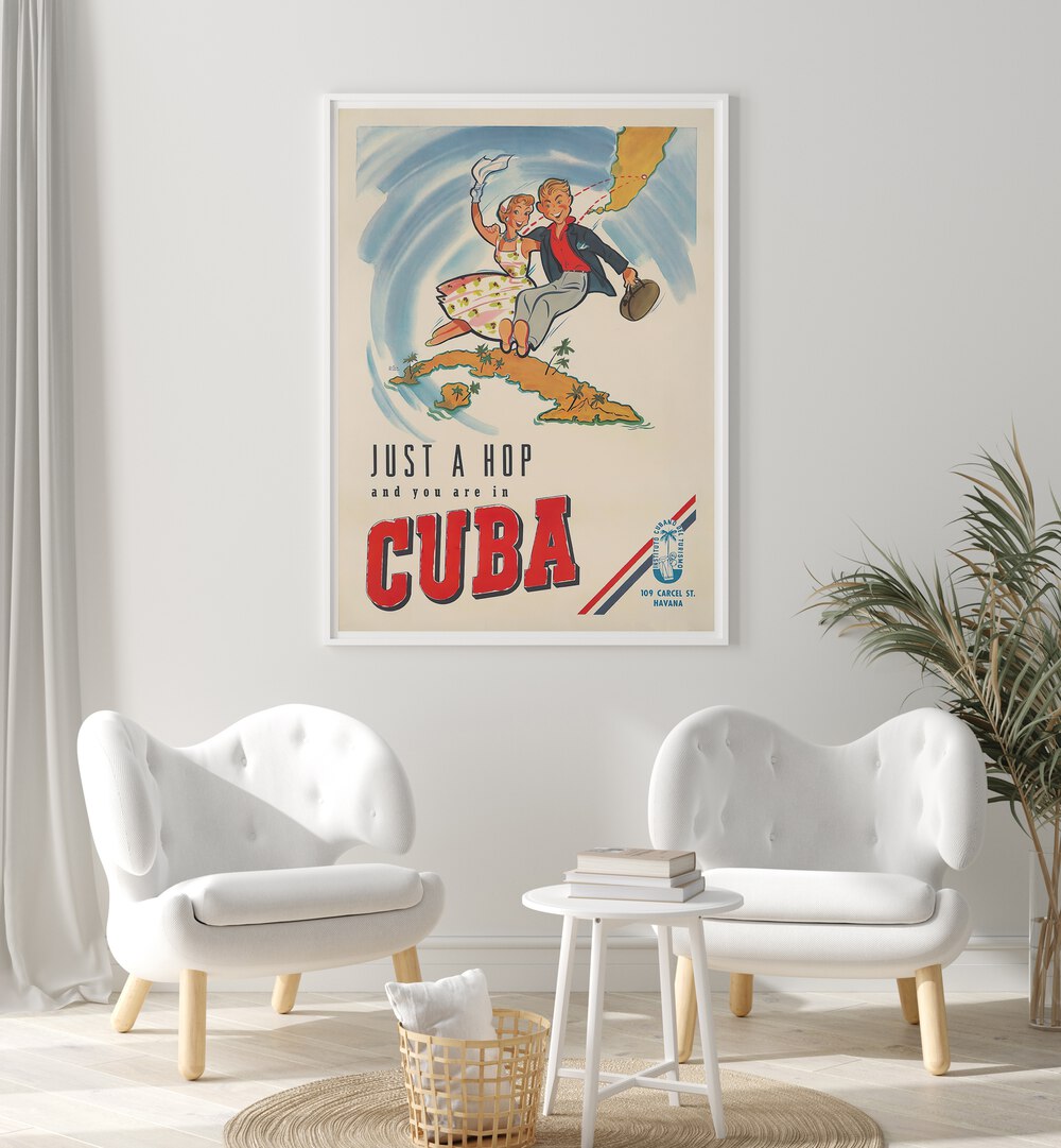 Brighten your decor with CUBA I, VINTAGE TRAVEL POSTERS, showcasing the lively spirit of Cuba and travel allure.
