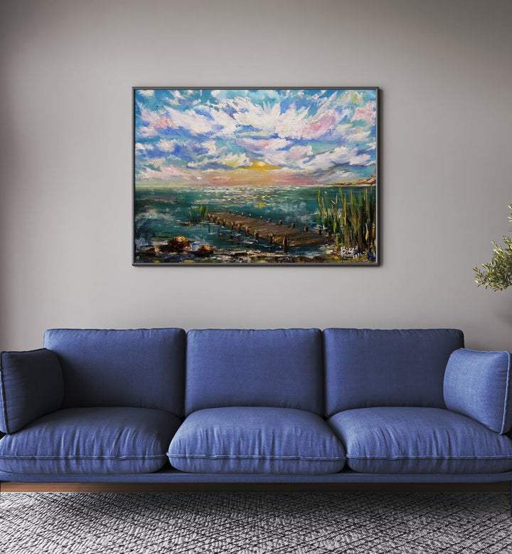 Vibrant HAPPY DAY, LANDSCAPE PAINTINGS brighten any room with serene nature and uplifting colors. Perfect for your home.