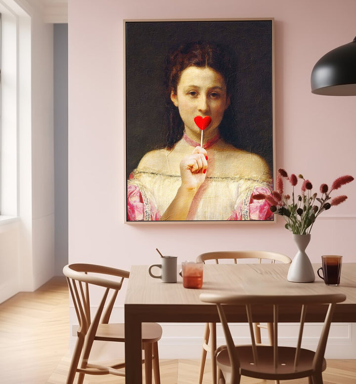 Whimsical LOLLIPOP GIRL, ALTERED ART PRINTS by Dikhotomy adds charm to your decor with enchanting artistry.