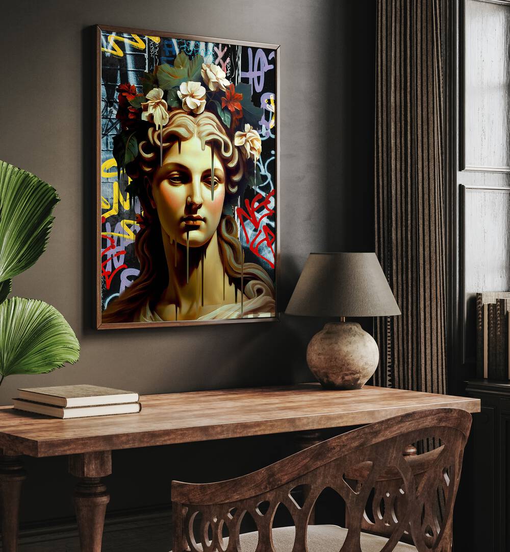 VANDAL PIETAN, ALTERED ART PRINTS showcase a stunning blend of classical beauty and modern graffiti art.