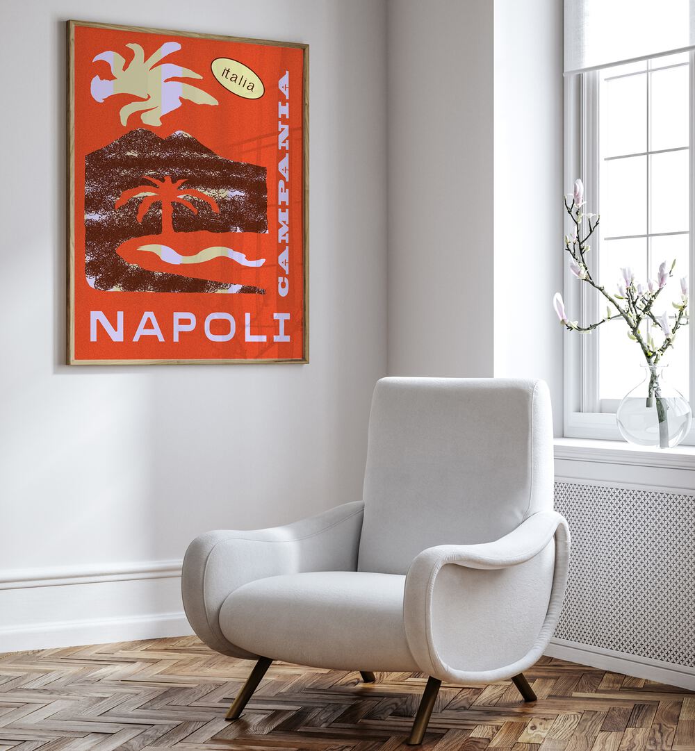 Bright and stylish NAPOLI, VINTAGE TRAVEL POSTERS enhance any space with Italy’s vibrant charm and rich history.
