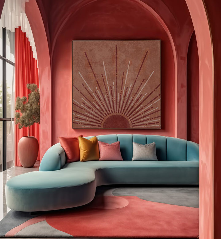 Transform your space with SUN WALL ART, BOHO ART PAINTINGS by Emel Tunaboylu, showcasing stunning contemporary design.