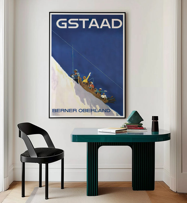 GSTAAD III, VINTAGE TRAVEL POSTERS artfully showcases the charm of Gstaad, enriching any space with nostalgia.