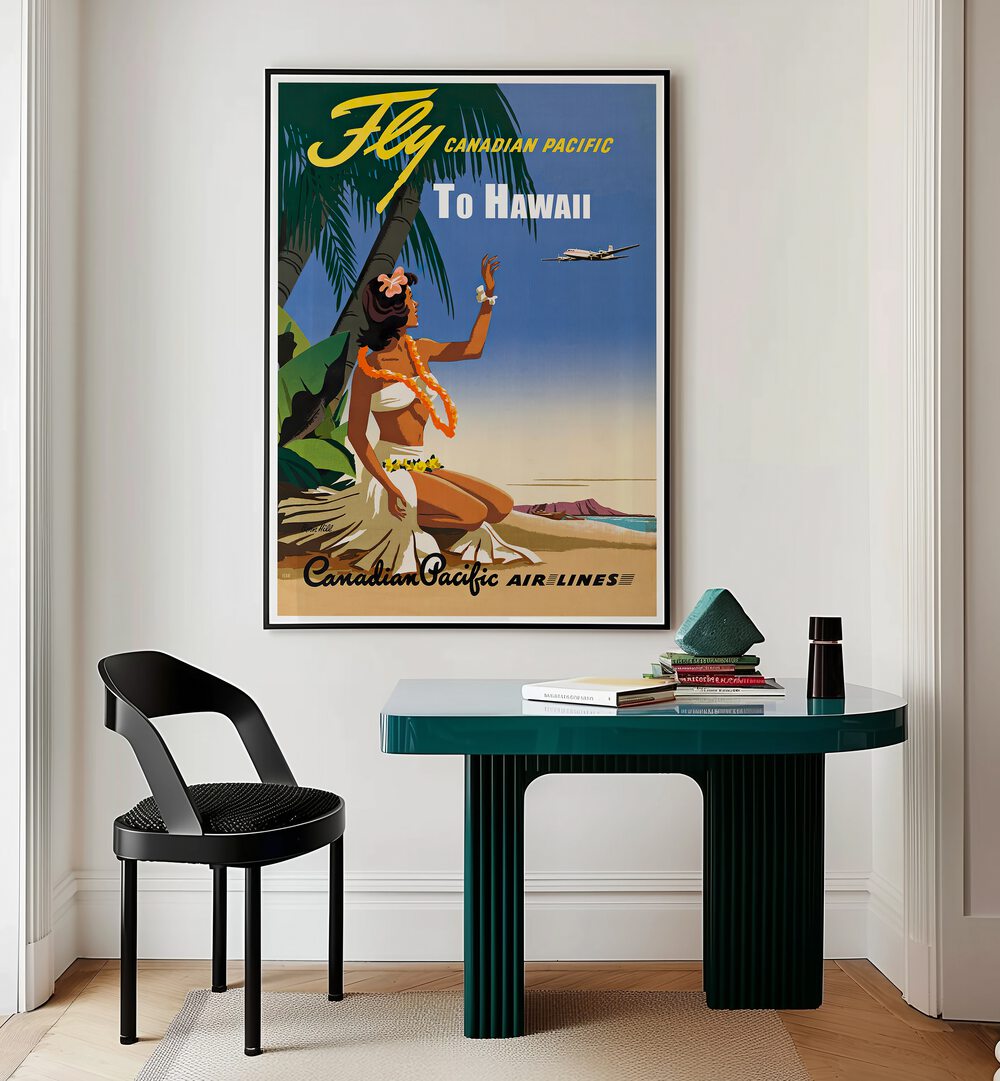 Decorate your space with HAWAII IV, VINTAGE TRAVEL POSTERS, capturing the charm of tropical paradise travel.