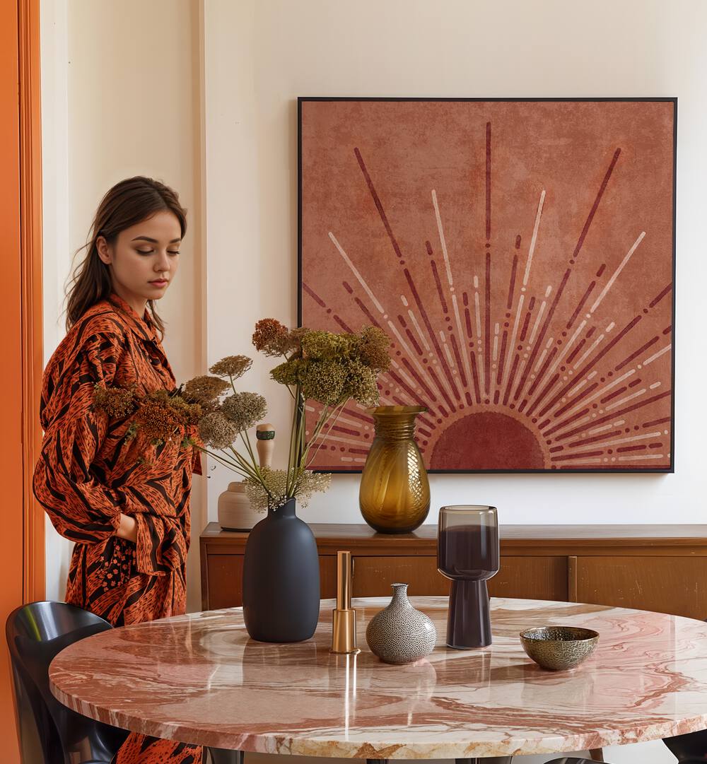 Elevate your decor with SUN WALL ART, BOHO ART PAINTINGS by Emel Tunaboylu, showcasing stunning design and style.