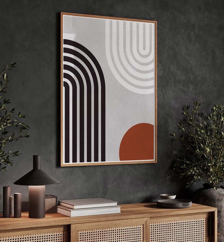 Stylish LINES AND CIRCLES XIV, BOHO ART PAINTINGS enhance modern decor with unique patterns and creative design.