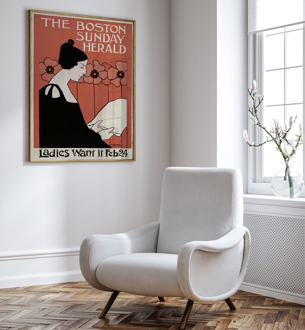 THE BOSTON SUNDAY HERALD , VINTAGE PAINTINGS