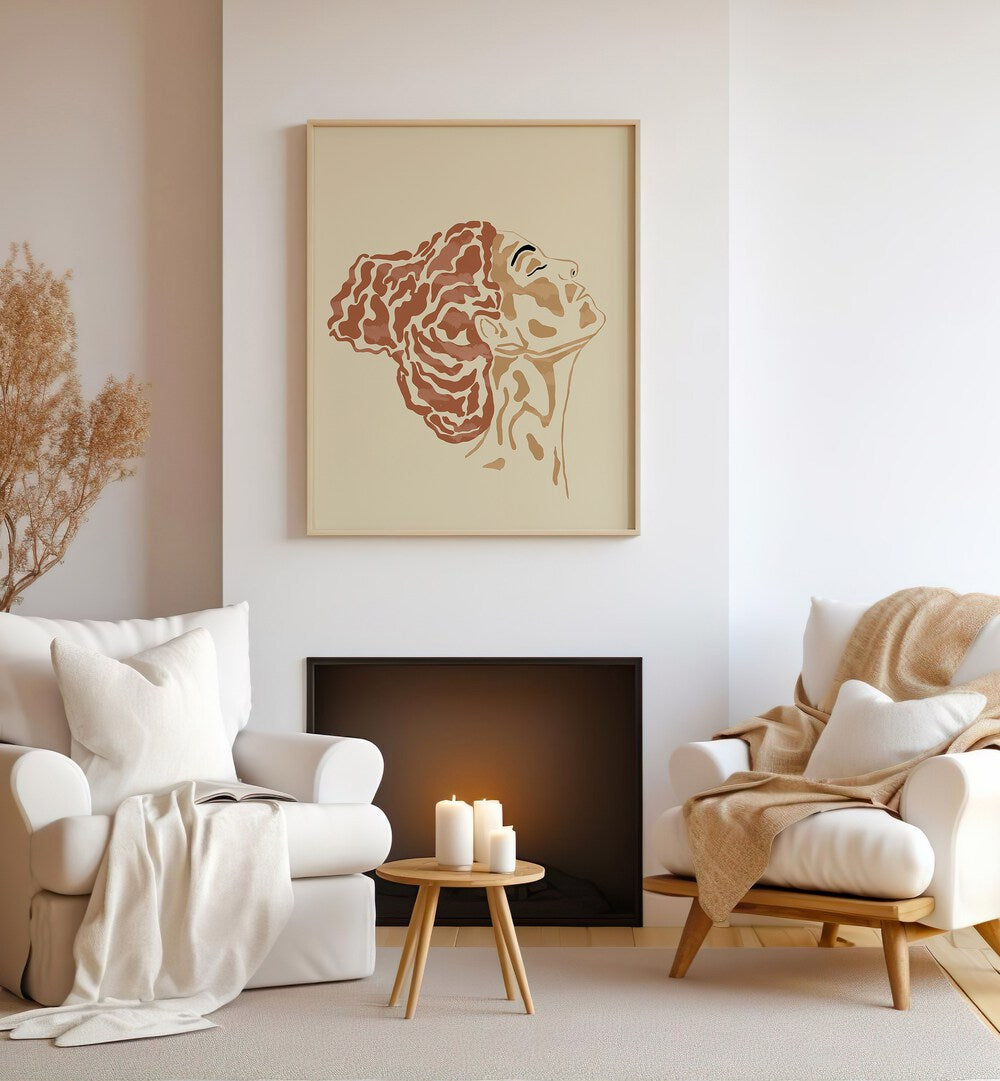 Elegant INNER PEACE, BOHO ART PAINTINGS enhance serenity in modern decor, perfect for a tranquil living space.