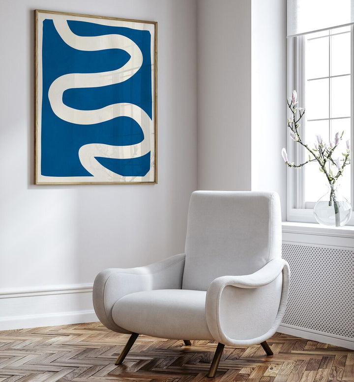Stylish interior featuring EXPRESSIVE LINES X, ABSTRACT PAINTINGS, enhancing the artistic ambiance of the space.