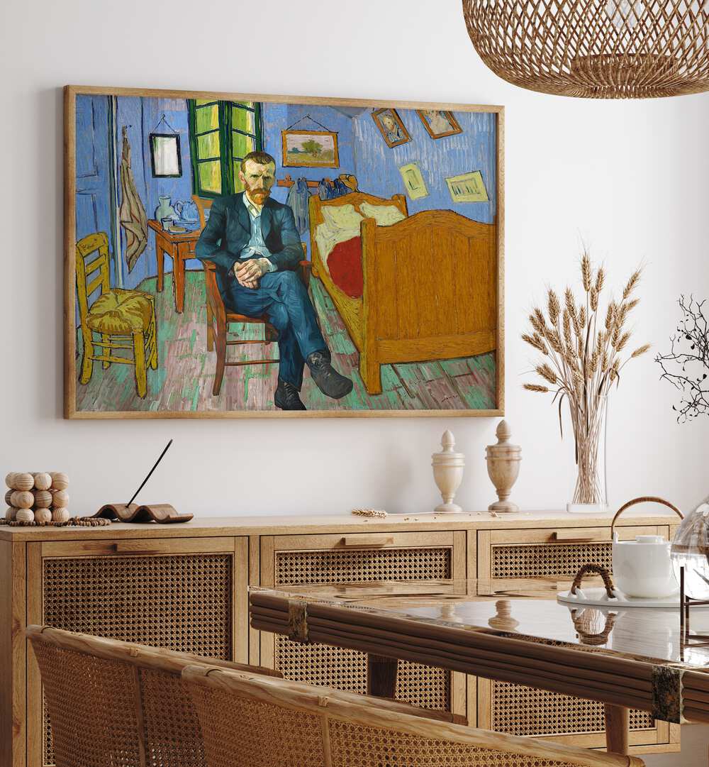 VINCENT'S ROOM, ALTERED ART PRINTS by Dikhotomy brings Van Gogh's brilliance to contemporary decor.