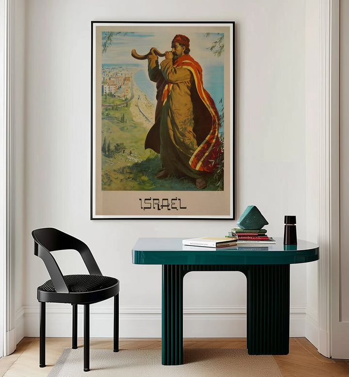 Explore iconic landscapes with ISRAEL, VINTAGE TRAVEL POSTERS, a stunning showcase of Israel's rich culture.