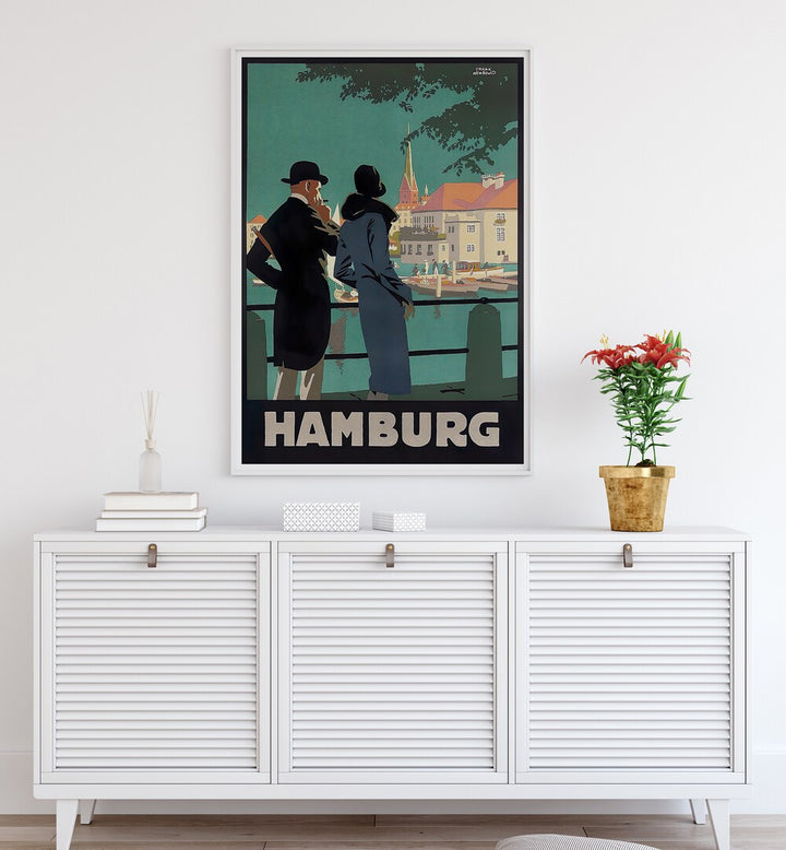 Elevate your decor with HAMBURG I, VINTAGE TRAVEL POSTERS showcasing the charm of Germany's vibrant city.