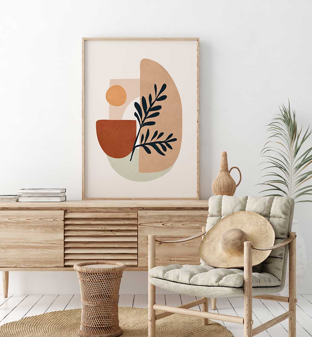 ORGANIC SHAPES HARMONY , BOHO ART PAINTINGS