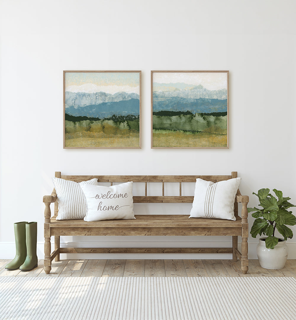 MOUNTAIN MIST , SET OF 2 PAINTINGS