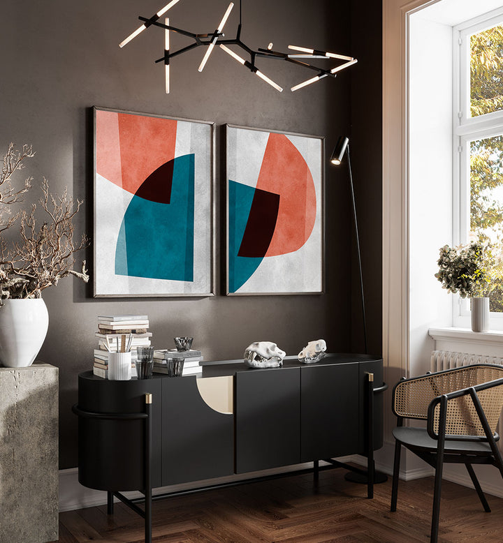 INTERSECTING SOULS , SET OF 2 PAINTINGS