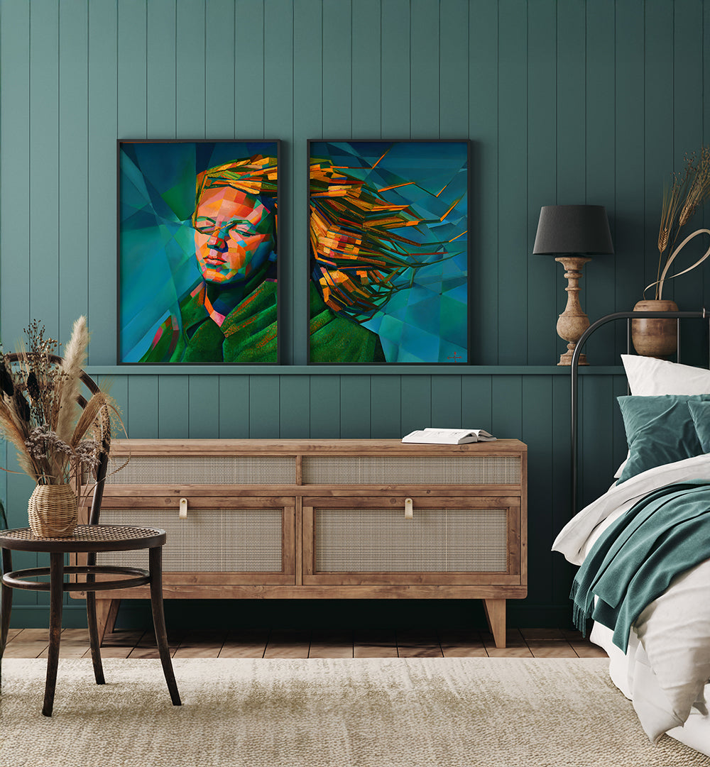 THE DREAMING WIND , SET OF 2 PAINTINGS
