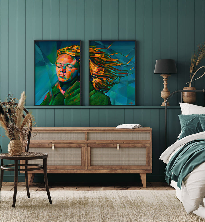 THE DREAMING WIND , SET OF 2 PAINTINGS