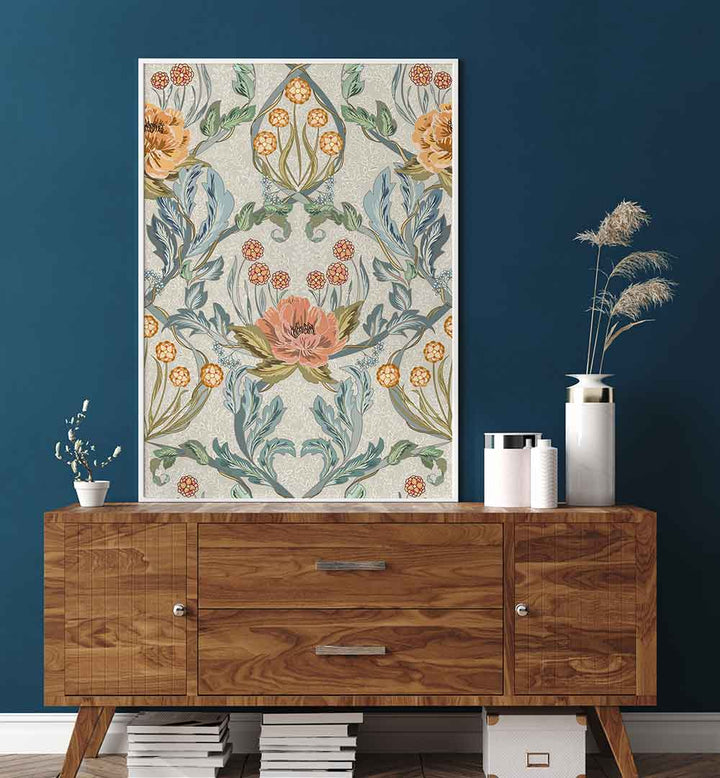 Bring elegance to your space with ANTIQUE PATTERN IV, PATTERN ART PRINTS featuring intricate floral designs.