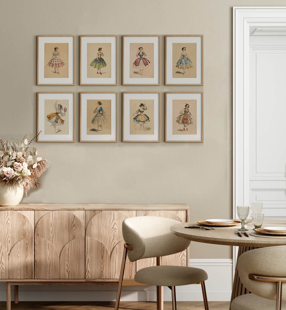Elegant French Ballet Set Gallery Wall, showcasing graceful dancers, perfect for sophisticated gallery walls.