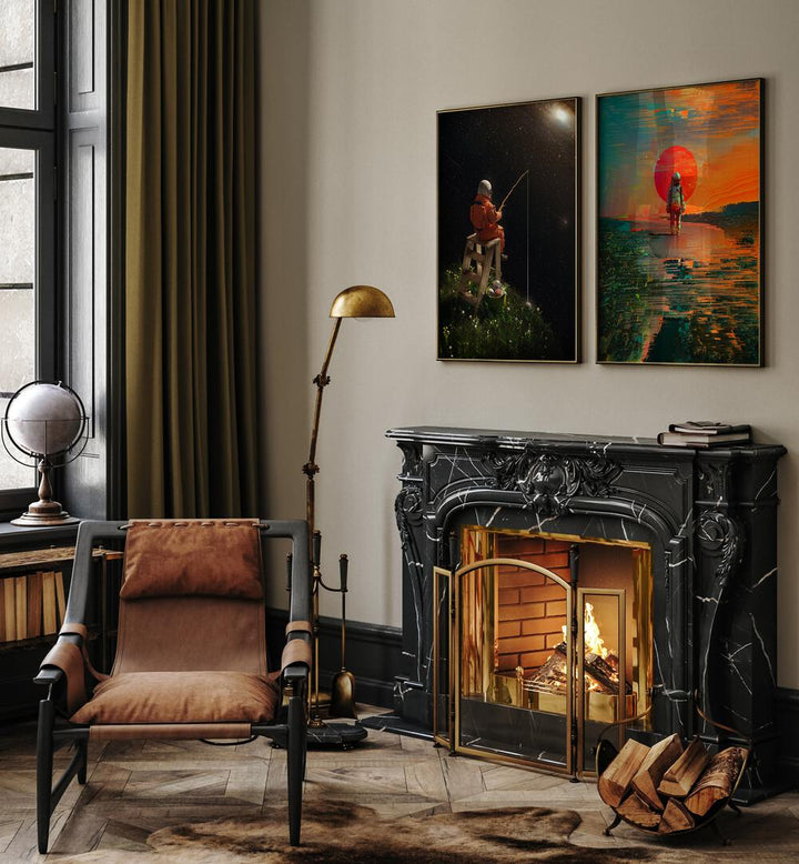 Transform your space with the COSMIC JOURNEYS SET, SET OF 2 PAINTINGS, featuring captivating abstract designs.