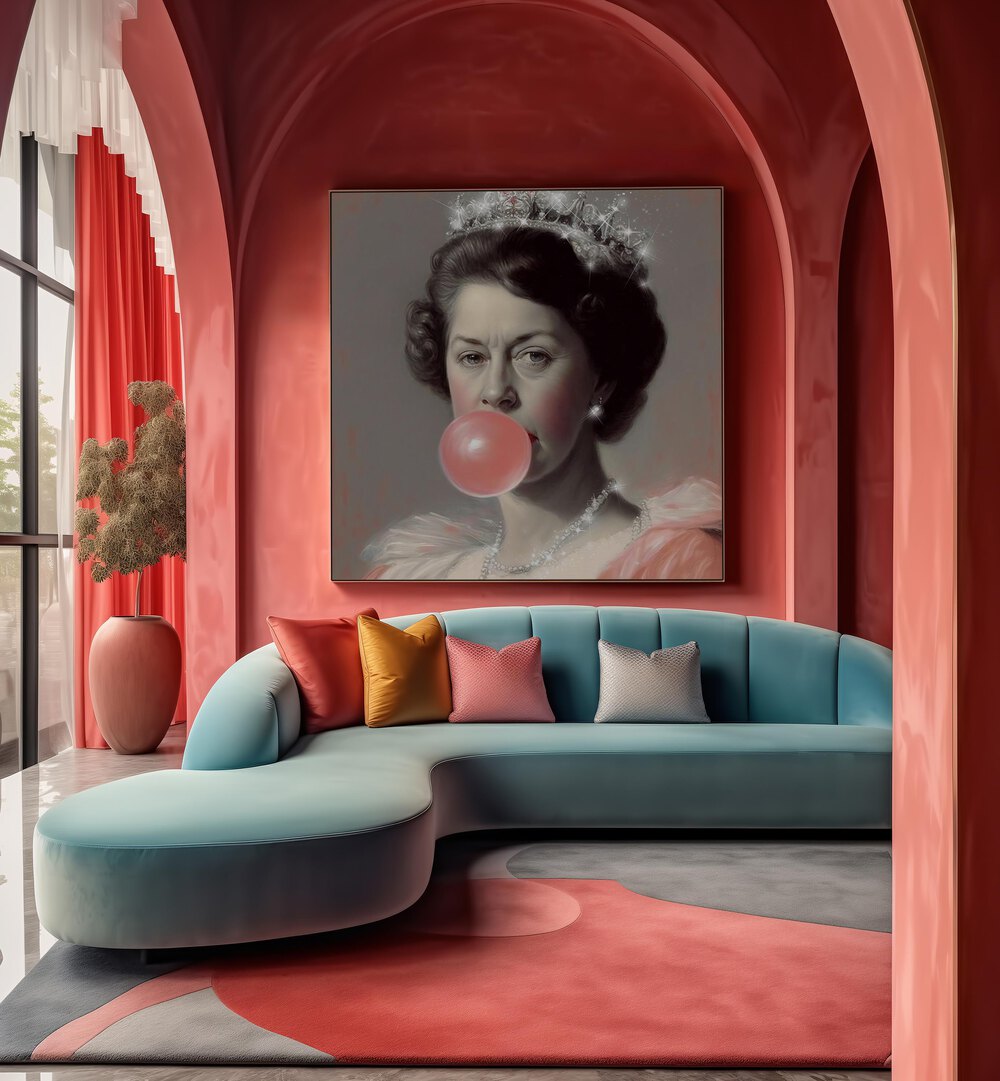 Decorate your space with the GLITTER QUEEN, ALTERED ART PRINTS by Dikhotomy, blending elegance with modern flair.