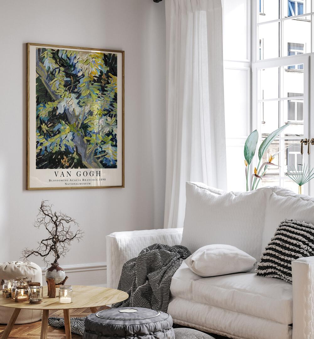 BLOOMS IN RADIANCE: VAN GOGH'S BLOSSOMING ACACIA BRANCHES' - 1890 , VINTAGE PAINTINGS