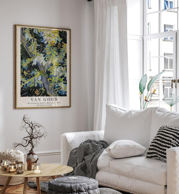 BLOOMS IN RADIANCE: VAN GOGH'S BLOSSOMING ACACIA BRANCHES' - 1890 , VINTAGE PAINTINGS