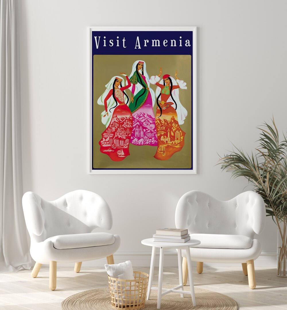 Discover Armenia's charm with vibrant vintage travel posters, perfect for home decor. Explore ARMENIA, VINTAGE TRAVEL POSTERS.