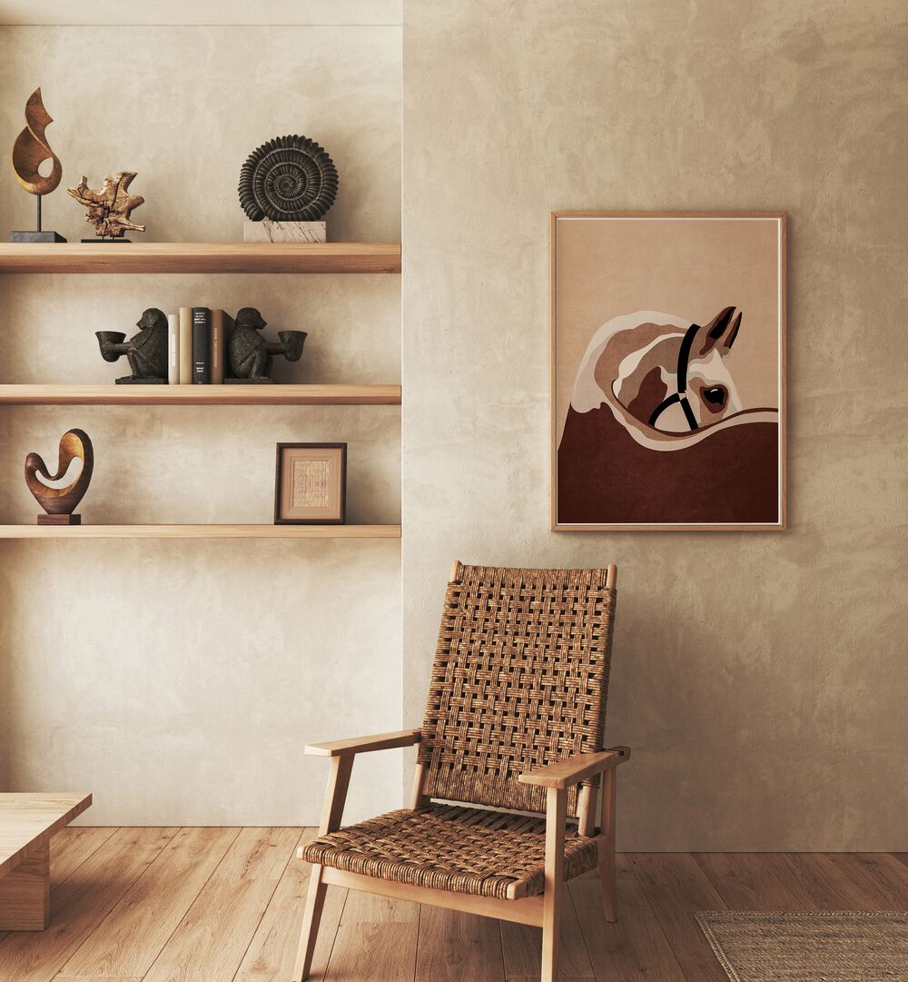 Elegant HORSE II, ANIMAL PAINTINGS by Emel Tunaboylu enhances your space with stunning artistry and modern charm.