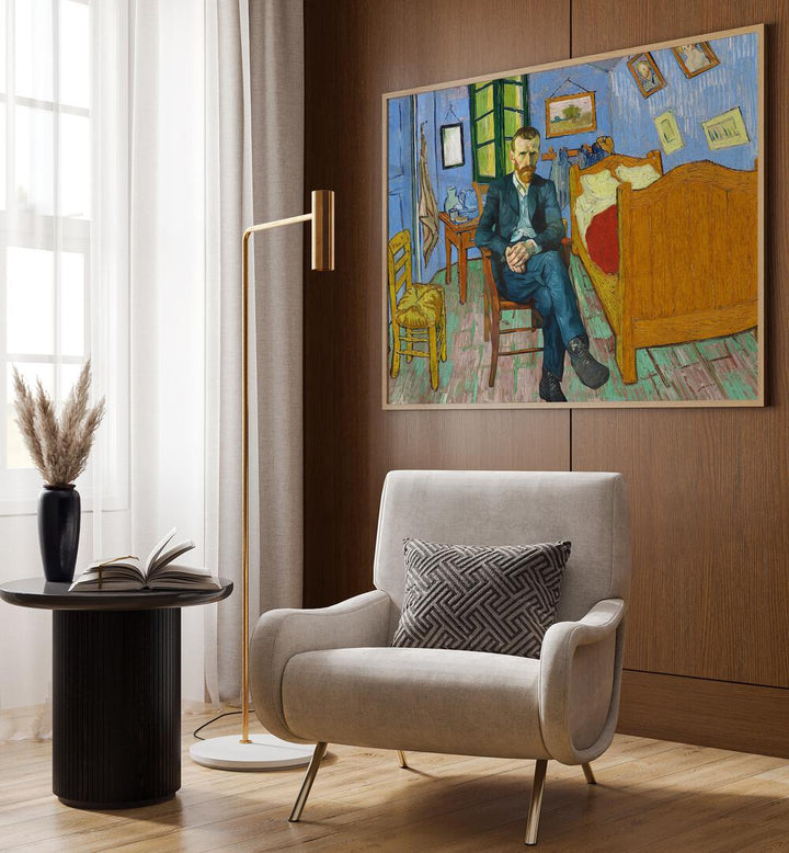 VINCENT'S ROOM, ALTERED ART PRINTS by Dikhotomy brings Van Gogh's essence into contemporary decor. Perfect for art lovers.