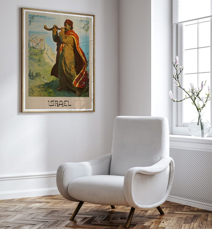 Vintage travel poster showcasing the beauty of Israel, perfect for decor enthusiasts. Explore ISRAEL, VINTAGE TRAVEL POSTERS.