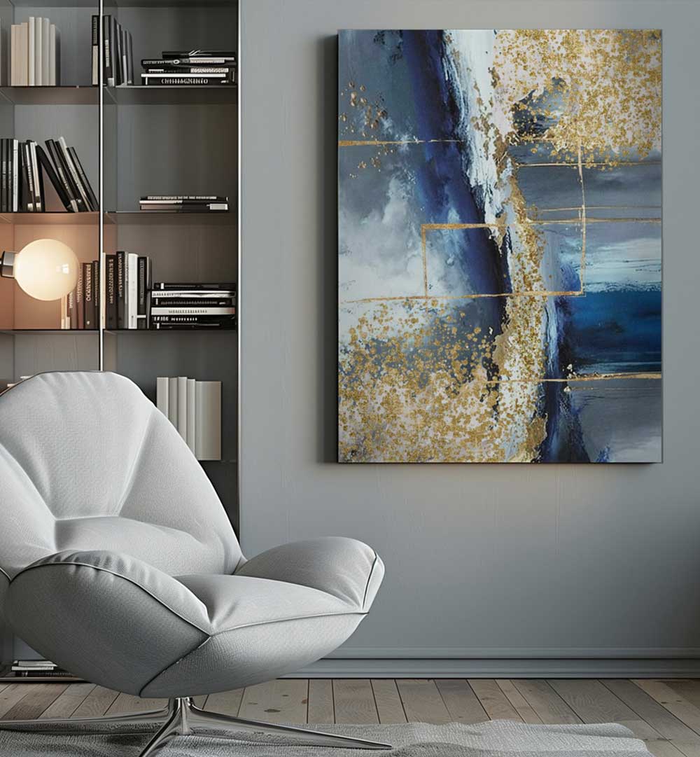 BLUE MARBLE , BOHO ART PAINTINGS