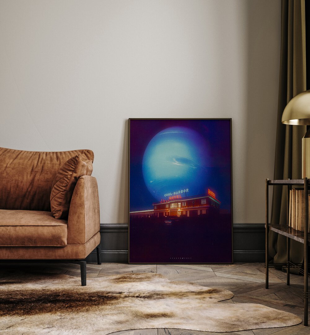 Transform your space with COOL MOTEL, SURREAL ART PRINTS, a captivating artwork from Space Rocket Art.