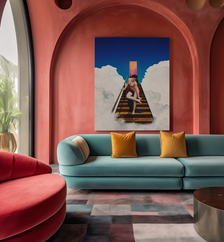 Transform your space with STAIRCASE TO HEAVEN, ALTERED ART PRINTS, inspiring creativity and wonder in every room.