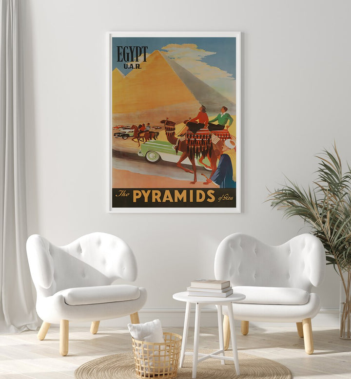 Stunning EGYPT I, VINTAGE TRAVEL POSTERS showcasing the Pyramids, perfect for travel enthusiasts and art lovers.