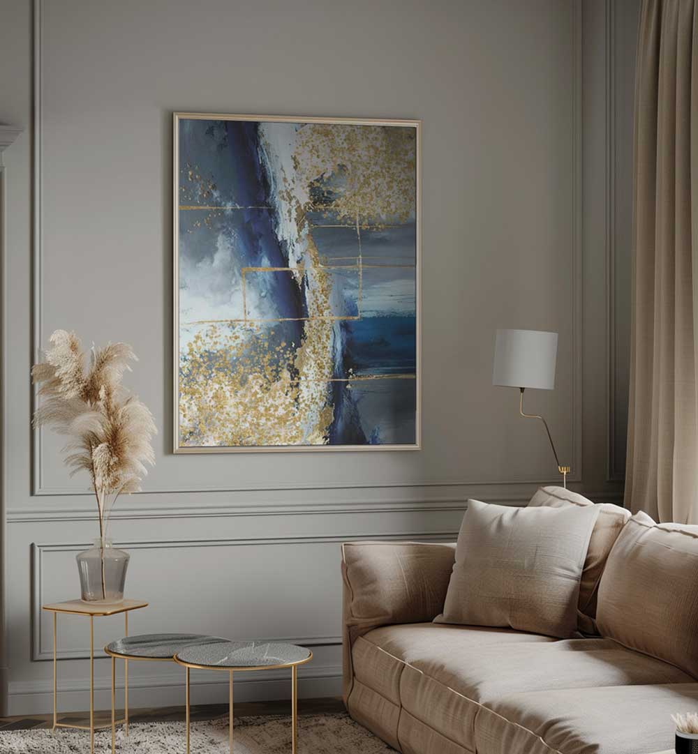 BLUE MARBLE , BOHO ART PAINTINGS