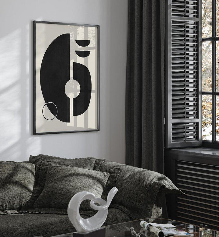 Modern interior featuring the EXPRESSIVE II, GEOMETRIC ART PRINTS, enhancing creativity and artistic expression.