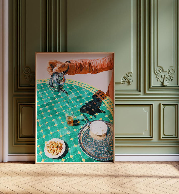 Exquisite MASALA CHAI TEA, BAR art by UMA GOKHALE, showcasing the vibrant culture of Indian tea traditions.
