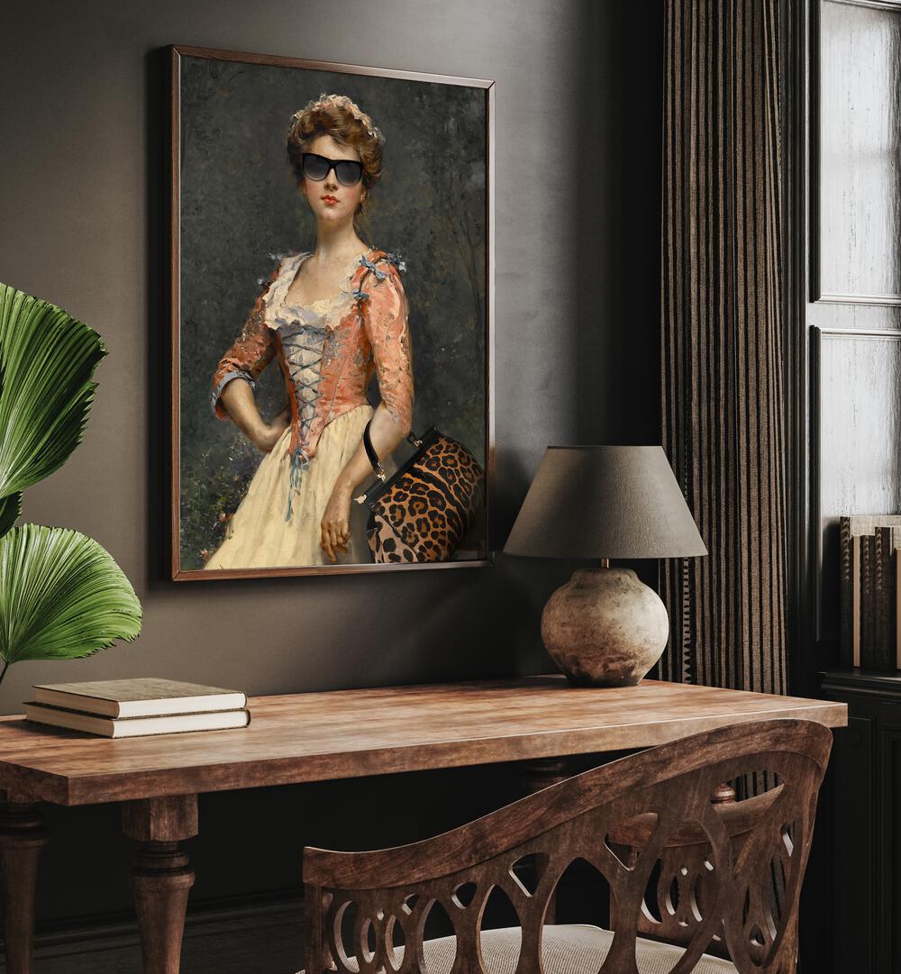 Vintage Chic Girl, altered art prints by Dikhotomy, blend nostalgia and modern artistry for stunning wall decor.
